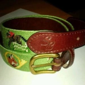 Smathers & Branson Fox Hunter/Jumper Horse Needlepoint Belt size 36